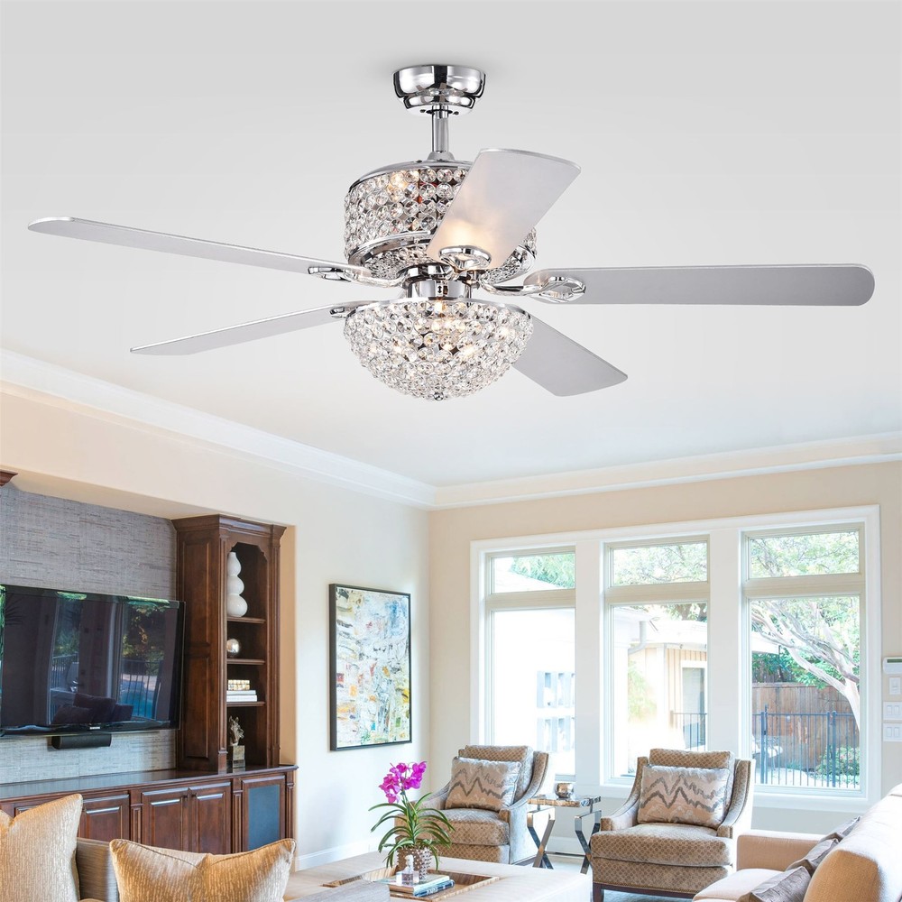 Finlayson Chrome 5-blade 52-inch Lighted Ceiling Fan
