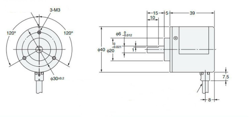 Omron 2000P Incremental Rotary Encoder 2000p/R E6B2-CWZ3E NIB-