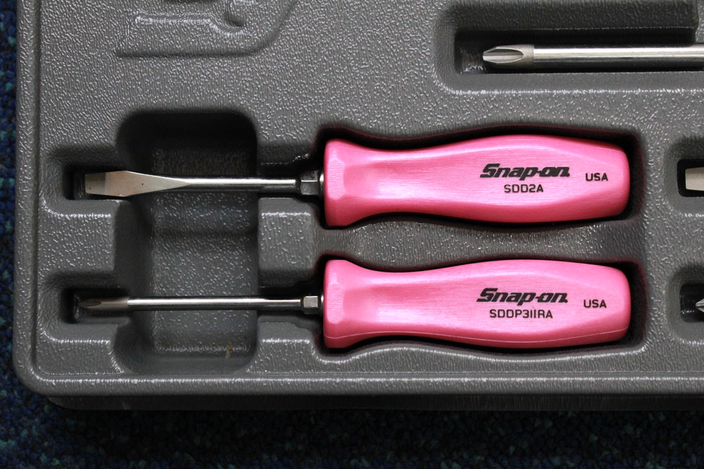 Snap-on SDDX70APP 7pc Combination Screwdriver Set (Pink)