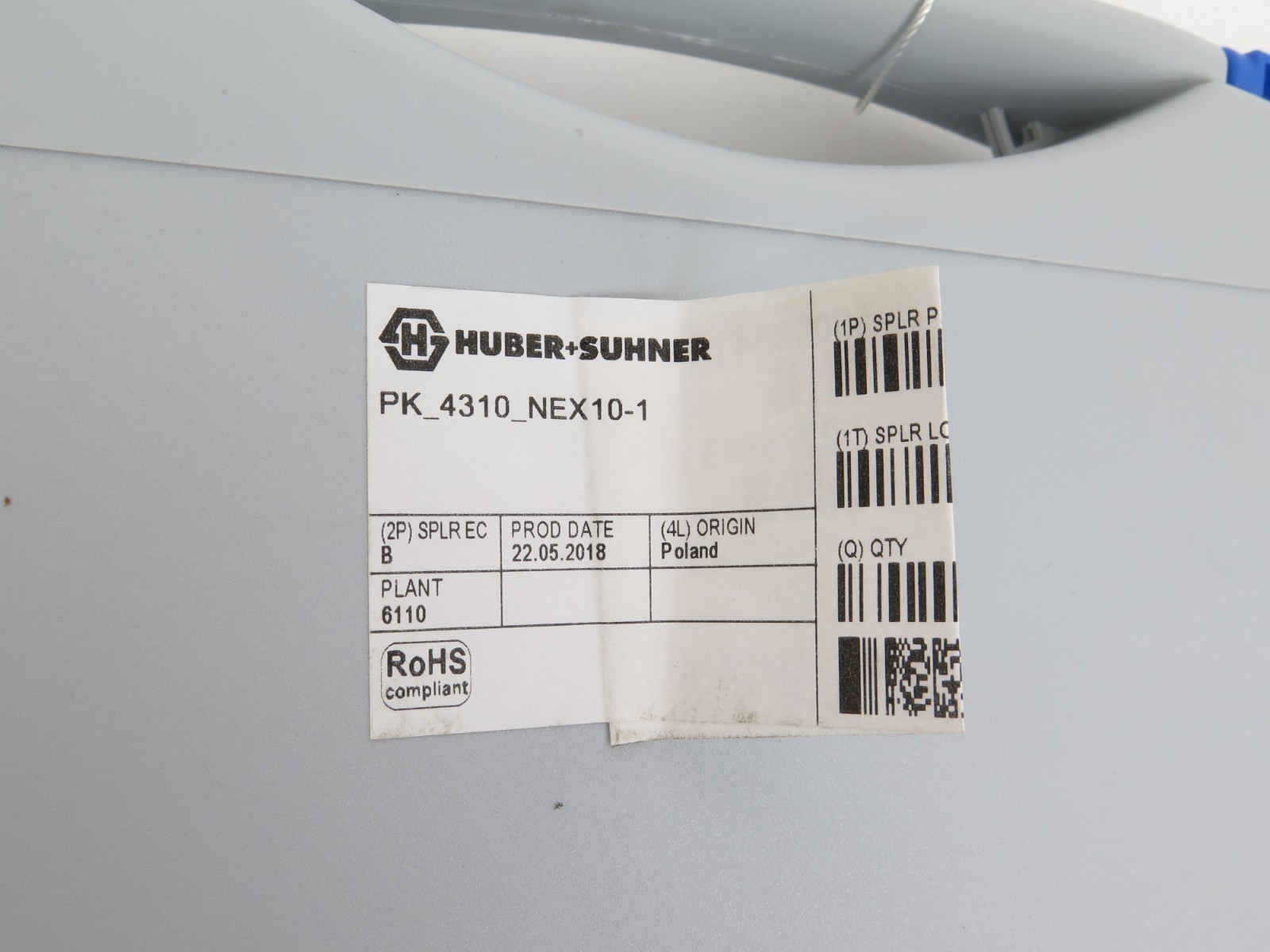 Huber+Suhner NEX10 to 4.3-10 RF Adapter Kit 8-Piece Set Low PIM Grey Case