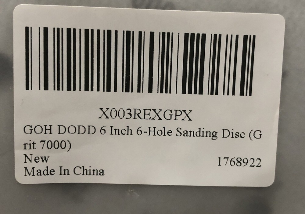 25 Pack 7000 Grit 6 Inch 6-Hole Sanding Discs Hook & Loop Backing