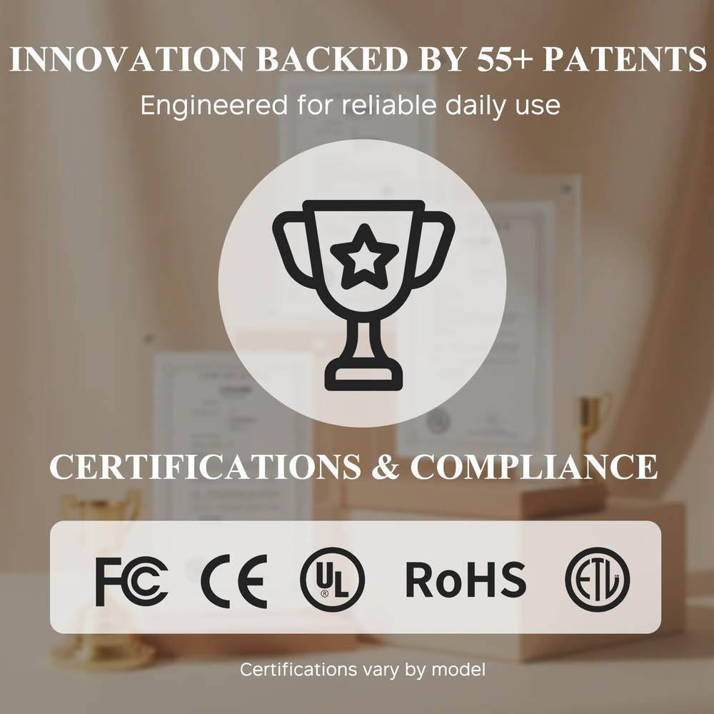 URPOWER Essential Oil Diffuser with 7 LED Color 100mL/Compact, Smooth White