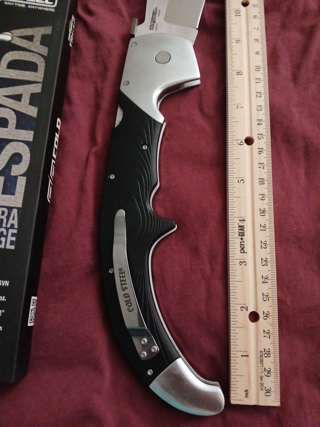 Espada XL 62mA S35VN Cold Steel Extra-Large Knife 7.5 Inch Aluminium BOLSTERS