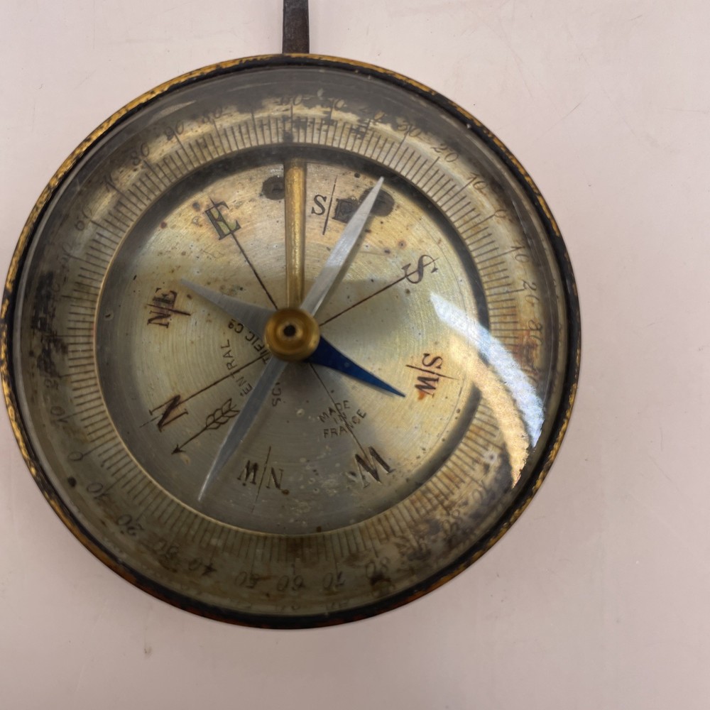 Antique Basic Brass Compass circa 1950's Vintage