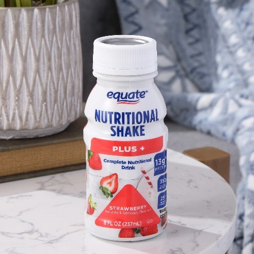 Equate Nutritional Shake Plus, Strawberry, 8 fl oz, 24 Count