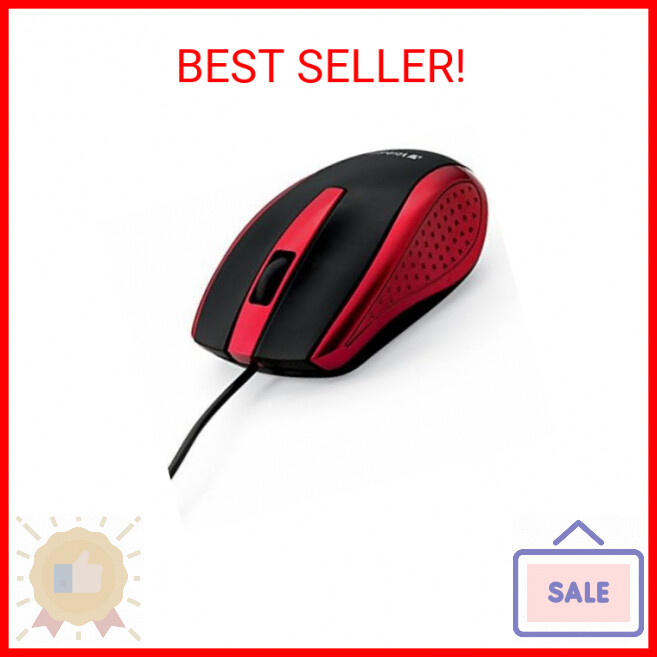 Verbatim Wired USB Computer Mouse - Corded USB Mouse for Laptops and PCs - Right