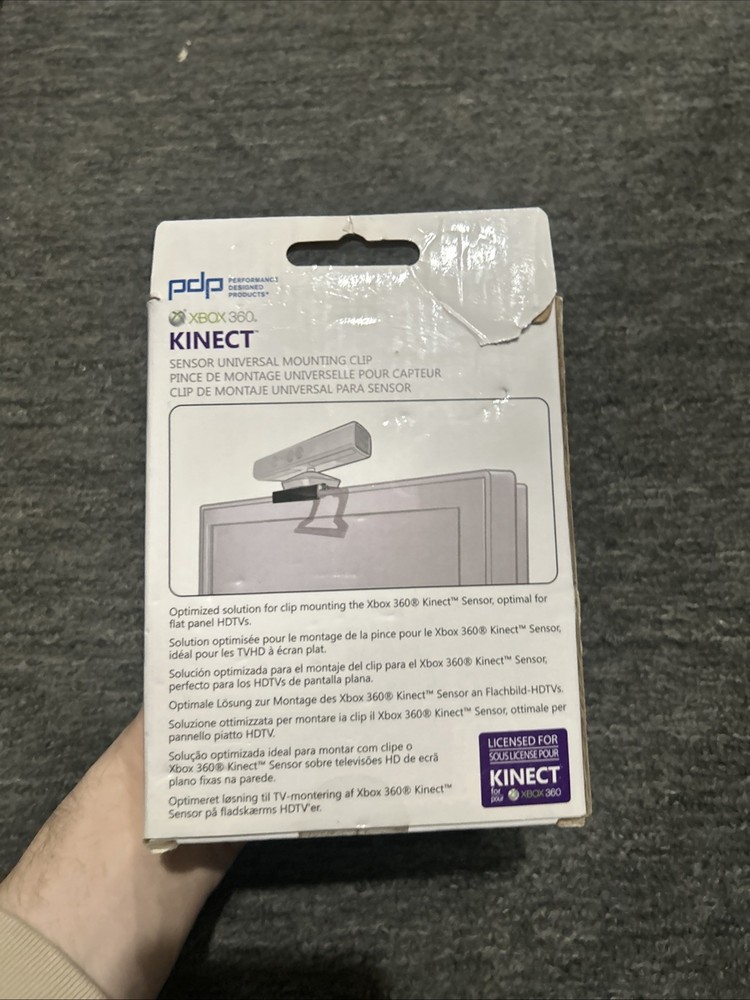 PDP Xbox 360 Kinect Sensor Universal Mounting Clip Microsoft Licensed