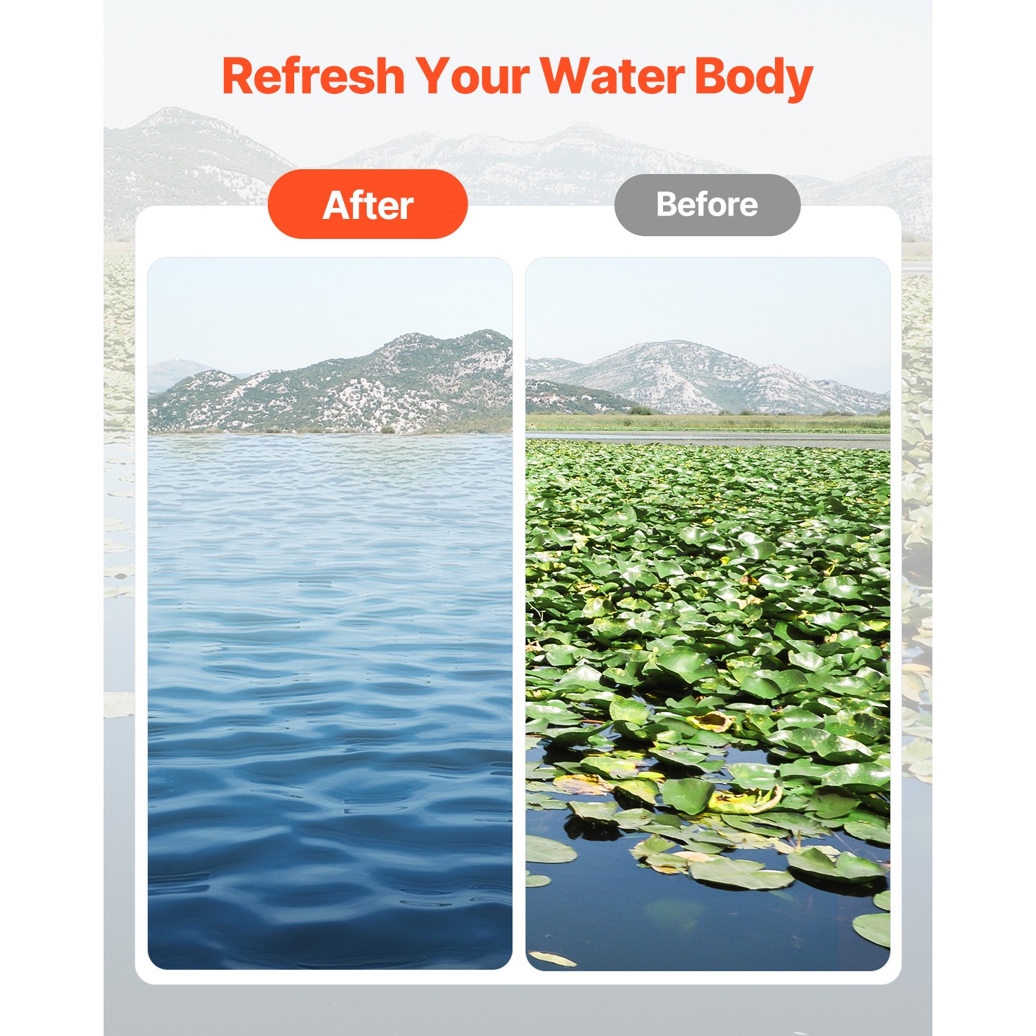 32x6.3 in Pond Aquatic Weed Rake Double-Sided Lake Weed Removal Rake 30ft Rope