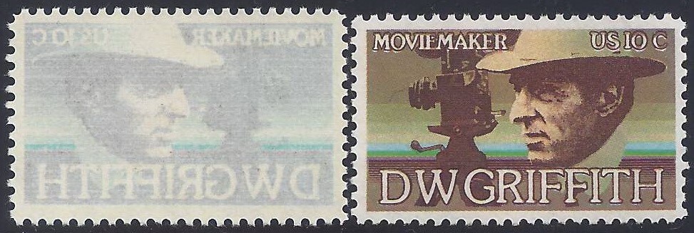 1555 Scarce Reverse Offset Error / EFO "D.W. Griffith" Mint NH