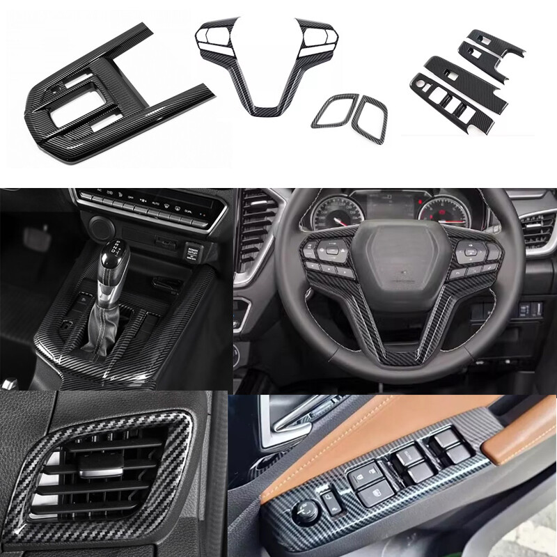 8x ABS Carbon Pattern Full Interior Set Trim For Isuzu D-Max Dmax 2021-2023