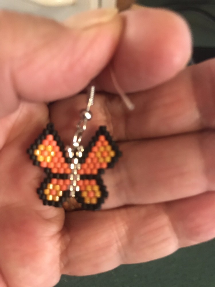 Beaded Butterfly Earrings