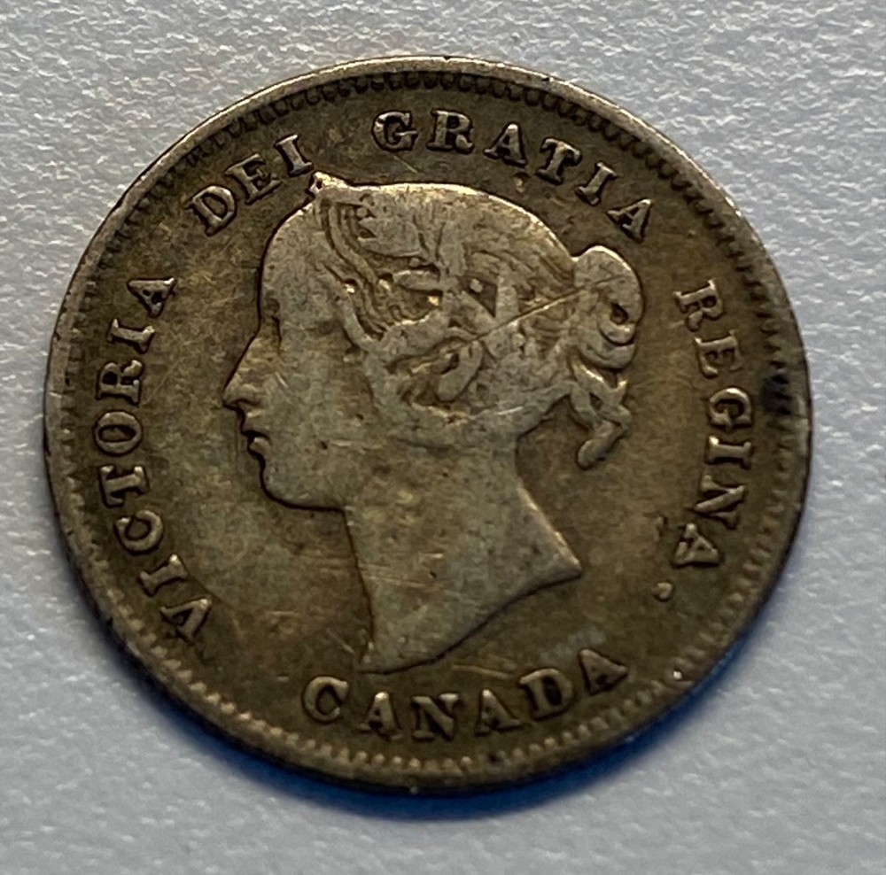 1897 CANADA 5 CENT .925 SILVER COIN No Reserve