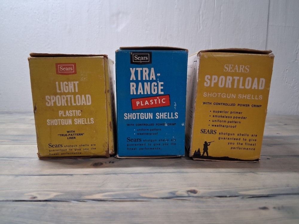 Assorted Vintage Sears Empty Shotgun Shell Boxes