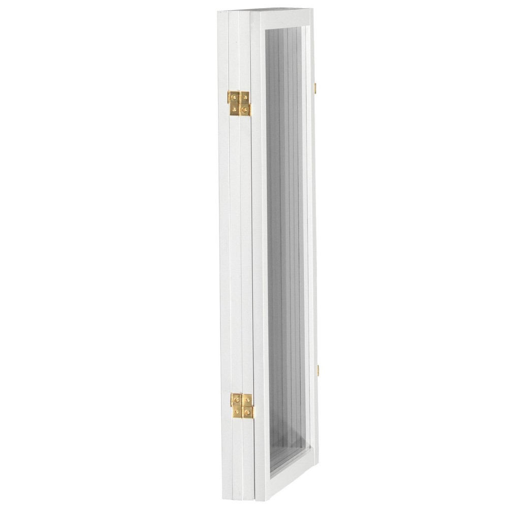 3 ft. Short Clear Plastic Partition White 4 Panel
