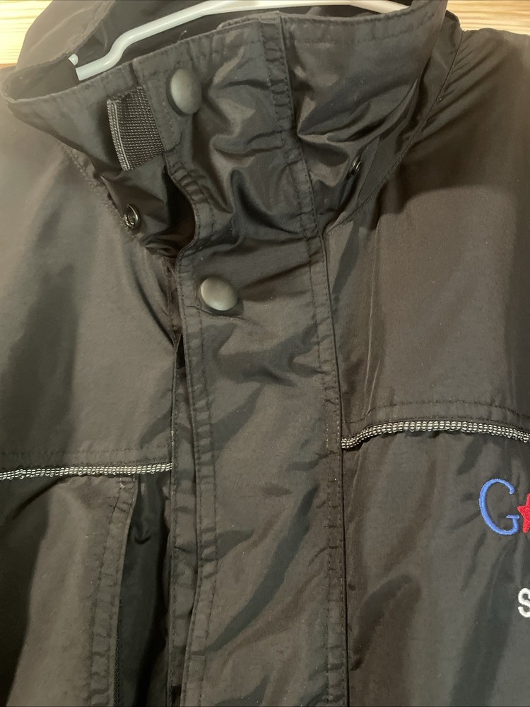 Vintage Google Security Black Jacket Zipper Button Up Excellent Condition Size L