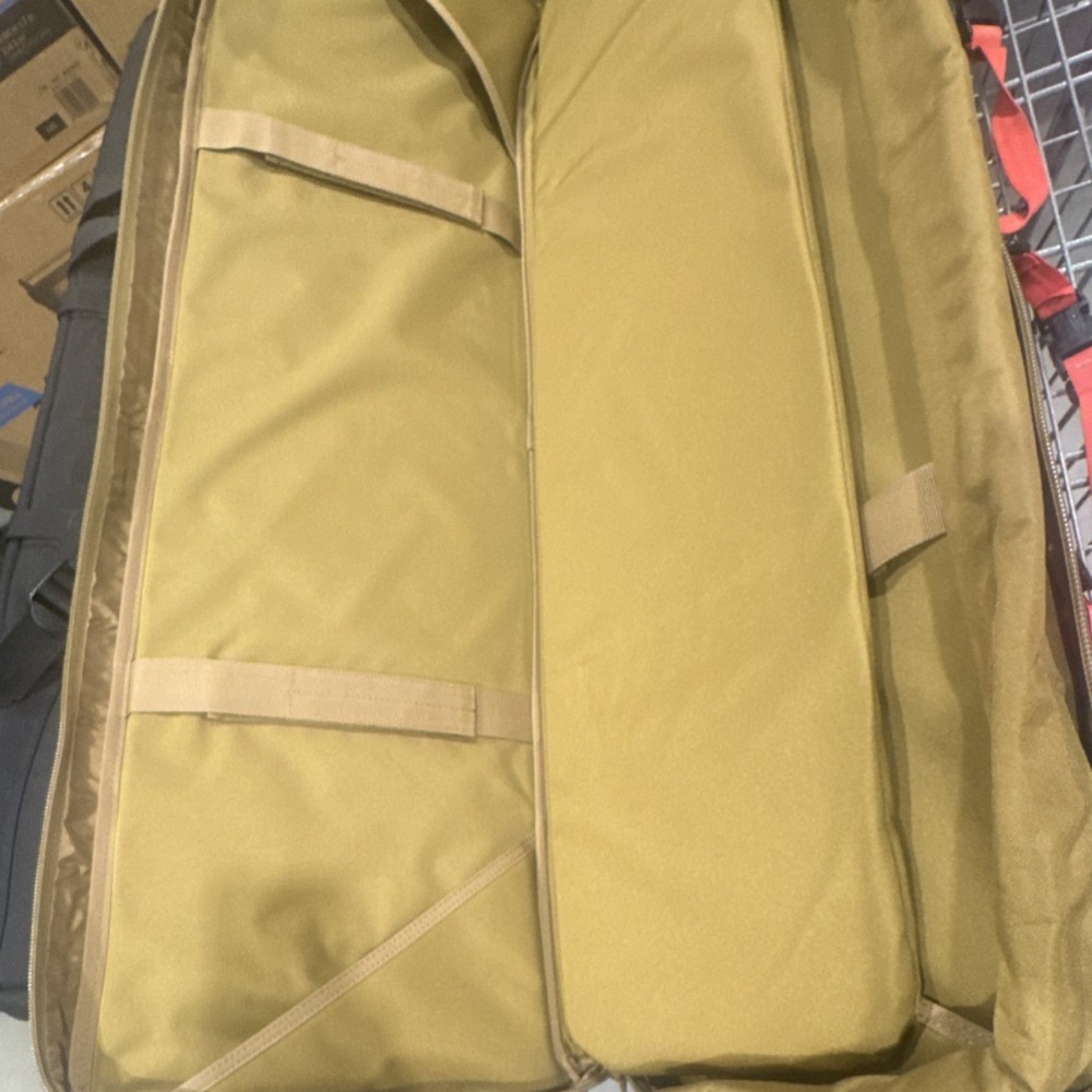 SAVIOR Tactical Gear Bag Black Tan Multiple Pockets Adjustable Straps Fabric