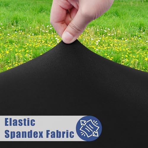 Spandex 6 Foot Rectangle Table Cloth 6 Pack, 72" x 30" (Rectangular) Black