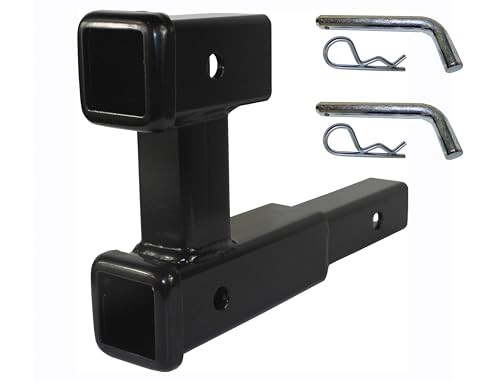 50973 Dual Hitch Extension with Single Post Includes 2 Hitch Pins