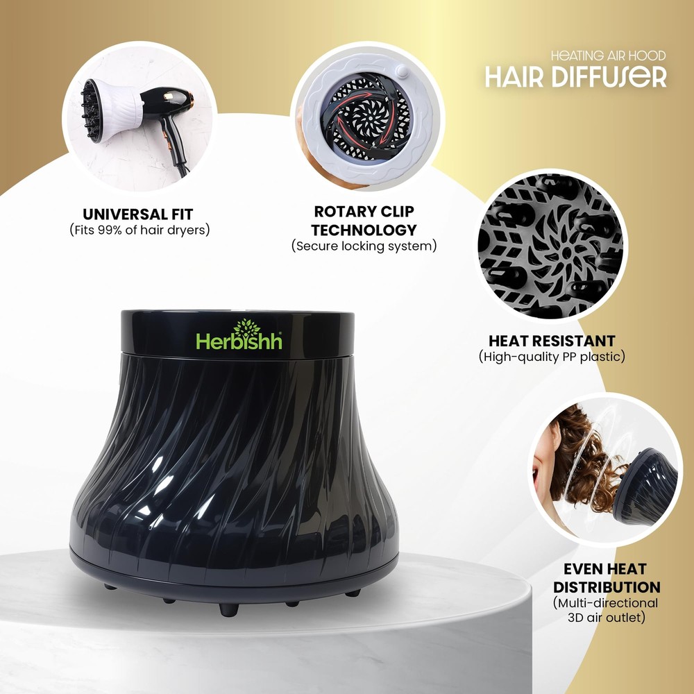 Universal Hair Dryer Diffuser Attachment Adjustable 3.5-8cm Adds Volume