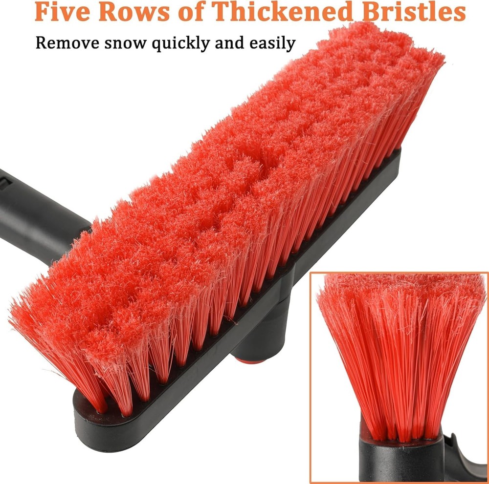 Lightweight Extendable Snow Scraper with Ergonomic Grip - 35"