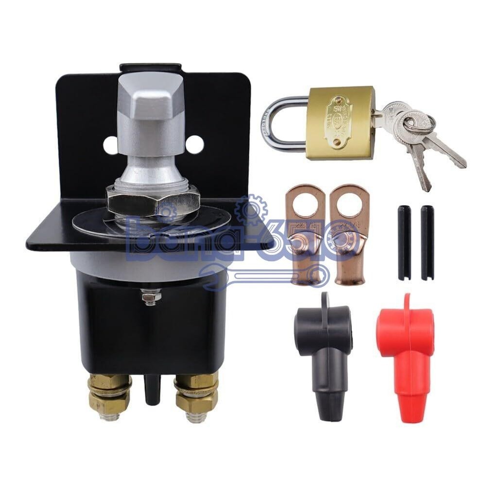 500A 12V Battery Disconnect Switch with Lockout Plate Heavy Duty Kill Switch Fix
