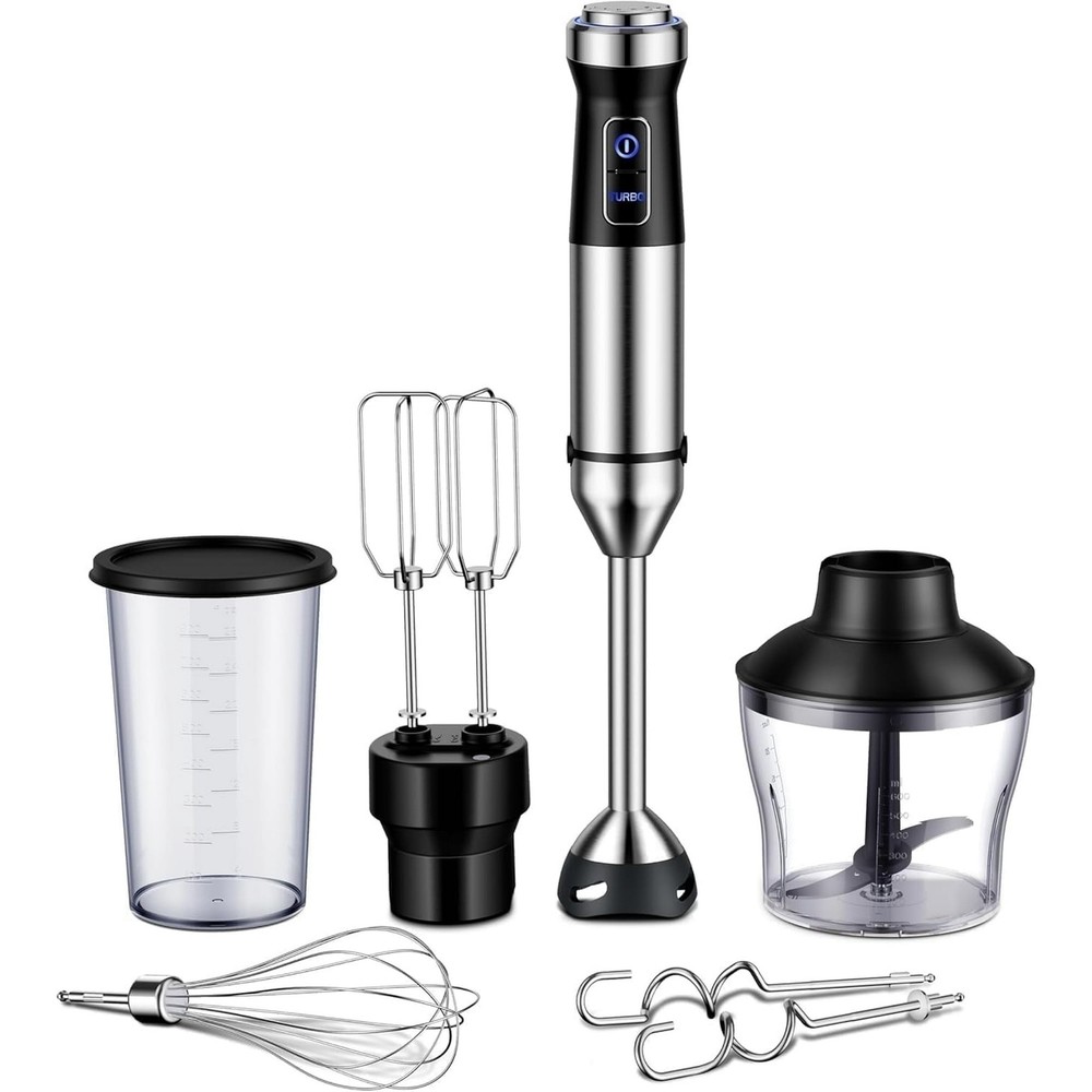 1000W Handheld Blender 20 Speeds Emulsion Blender with Chopper