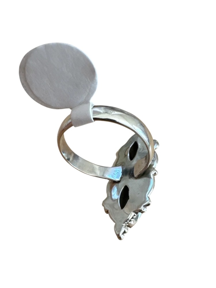 Kingman Turquoise Solid 925 Sterling Silver Ring 7