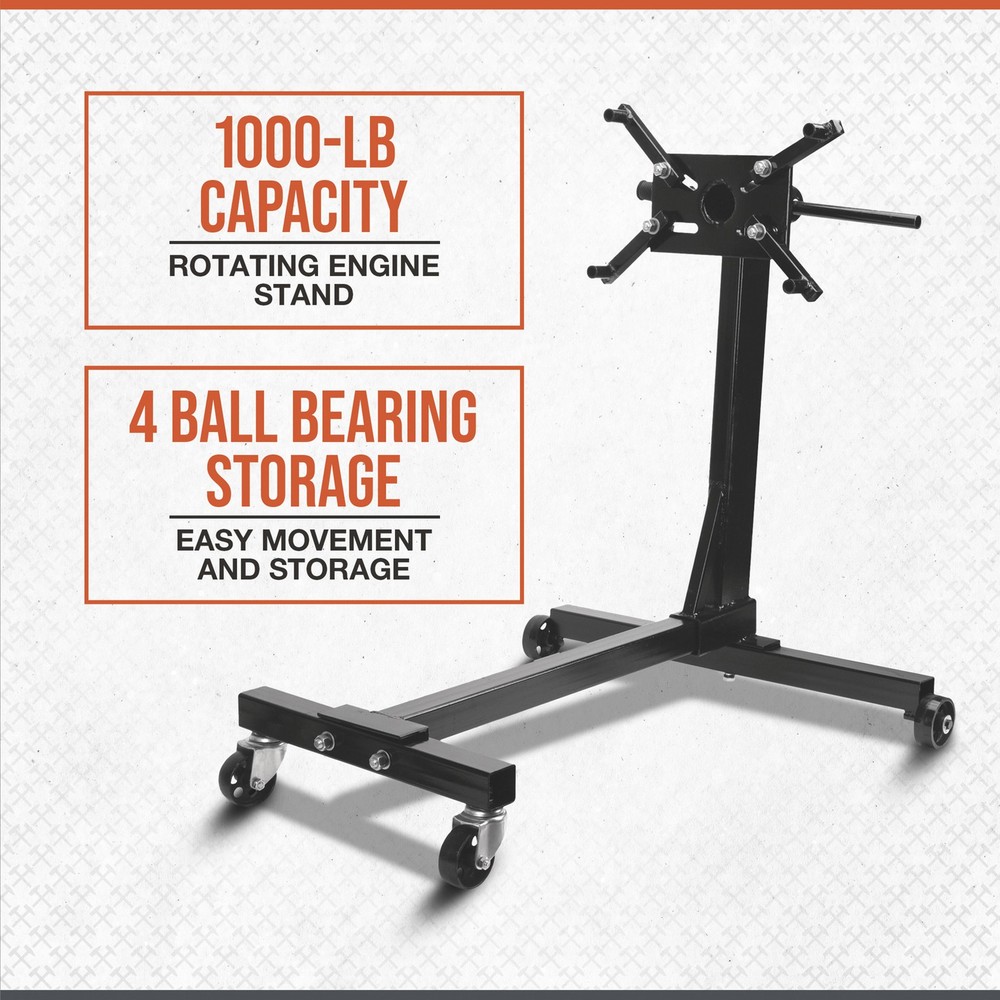 Ironton Rotating Engine Stand, 1000-Lb. Capacity