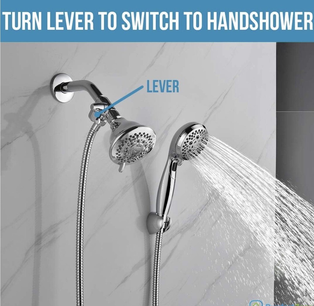 Solid Brass Shower Arm 2-Way Diverter Valve For Hand-shower Chrome