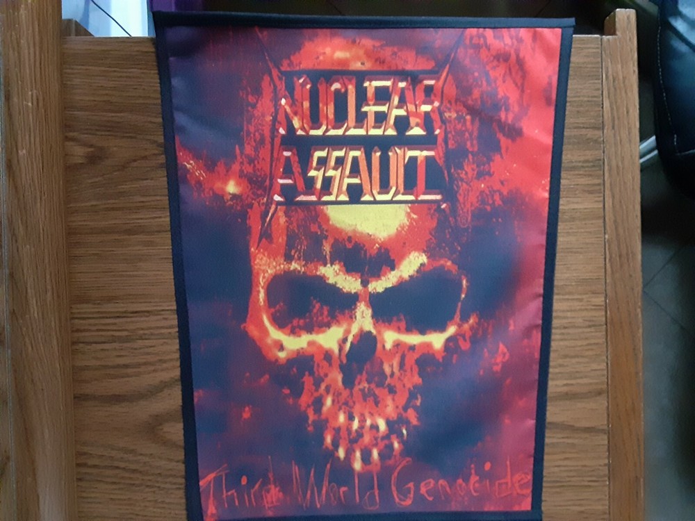 NUCLEAR ASSAULT,THIRD WORLD GENOCIDE,SEW ON SUBLIMATED LARGE BACK PATCH