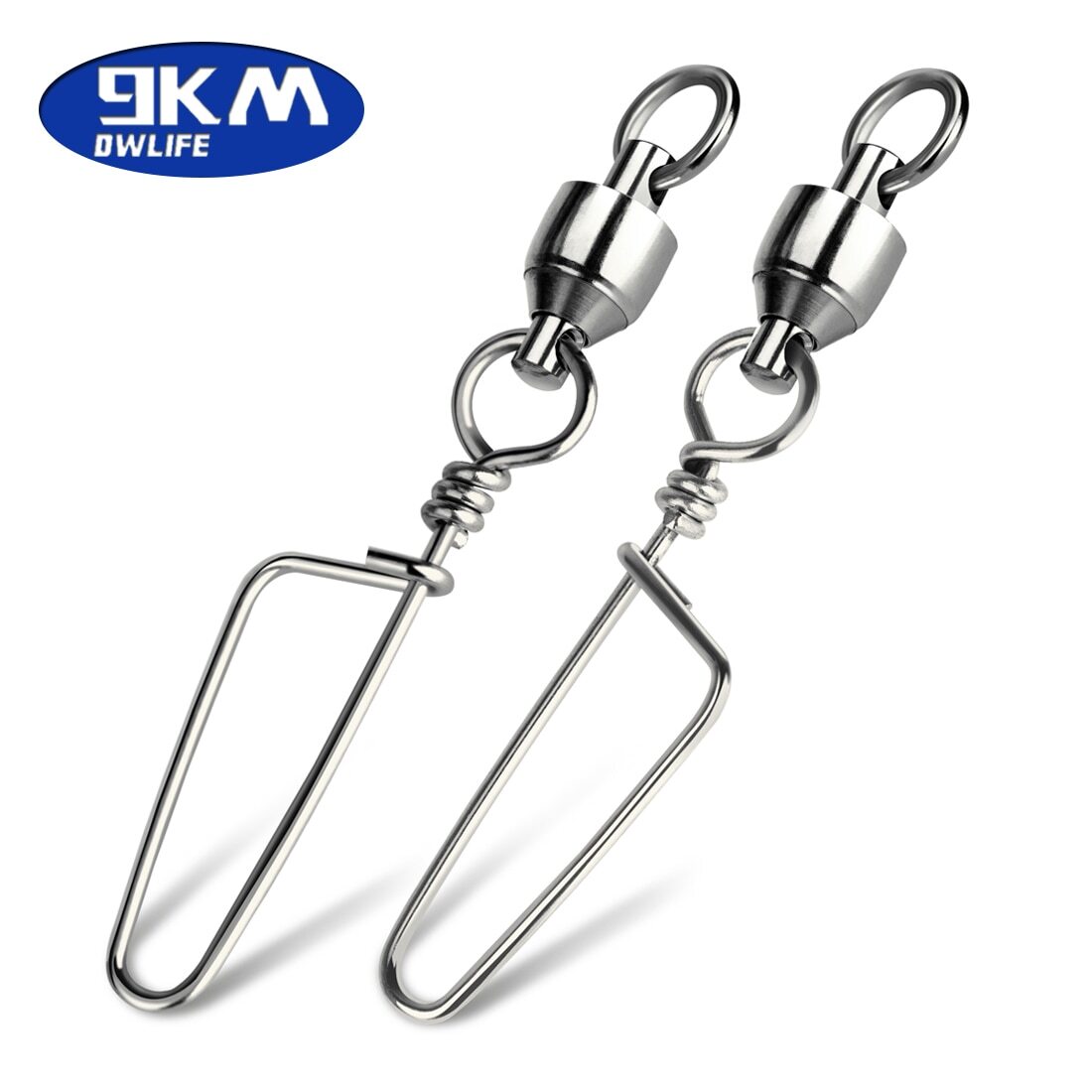 50 / 100 Pack Ball Bearing Fishing Swivels Snap Coastlock Fishing Line Connector