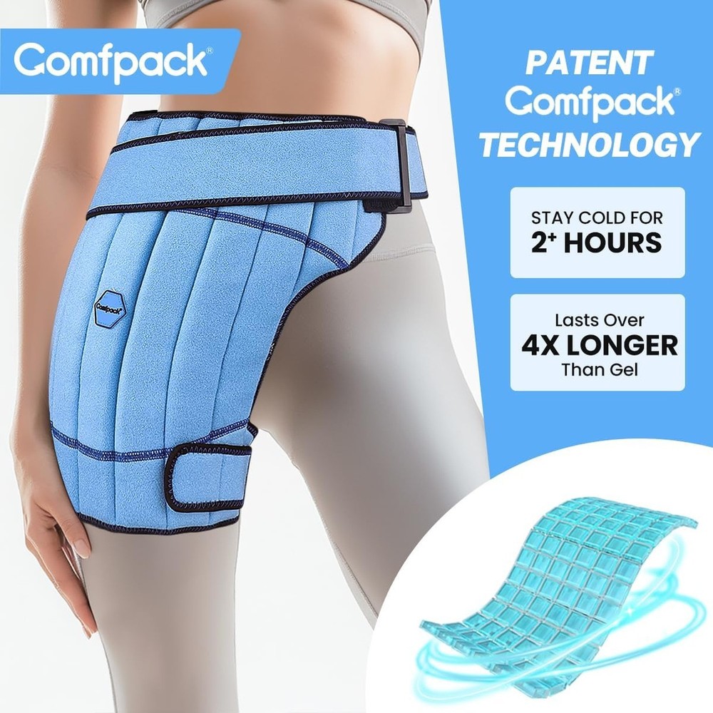 Hip Ice Pack Wrap, 2 Hours Long Lasting Cold for Hip Replacement Surgery, Fle...
