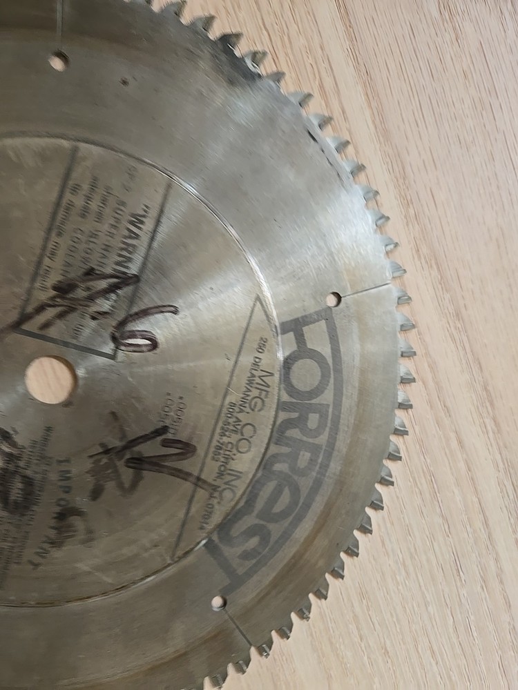 Forrest Duraline Thin-rim 10 Inch Blade 80 teeth- Missing One