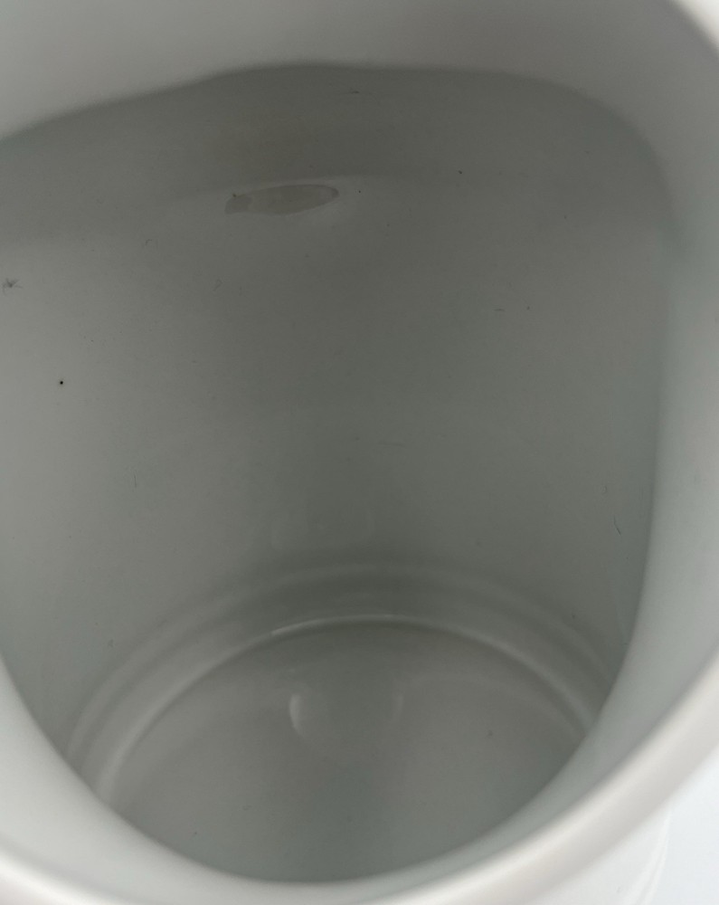 Salt Pig White Ceramic 6 1/2” High