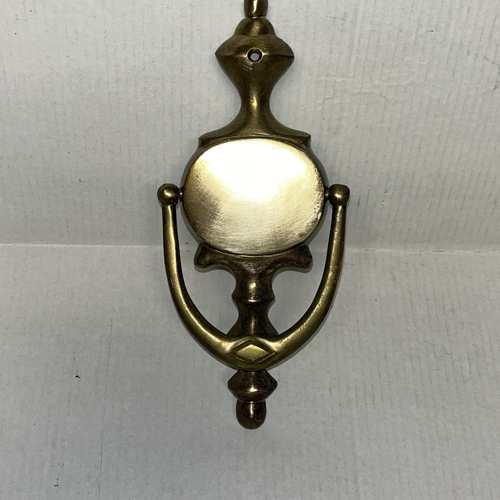 Large Solid Brass Door Knocker Vintage 8.5 Inches
