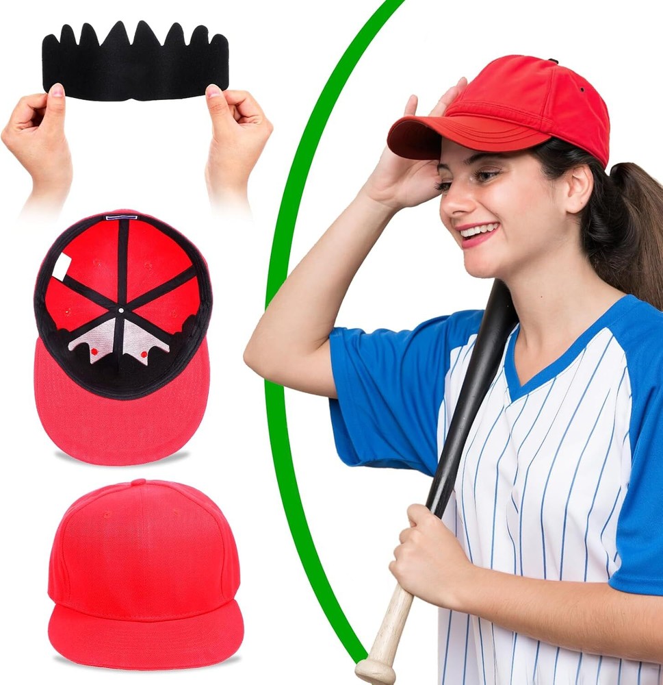 10 PCS Black Baseball Caps Inserts, Flexible Washable Hat Shaper Insert Reusable