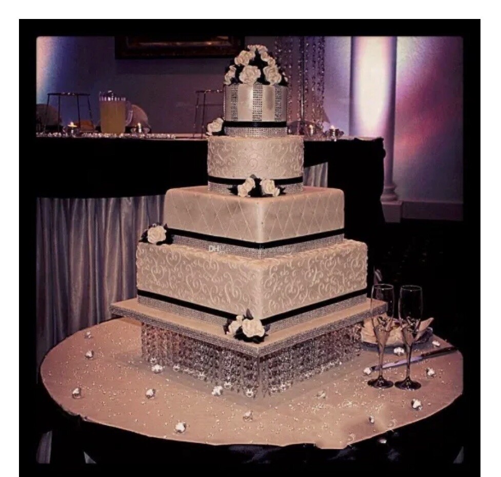 Square Wedding Cake Stand With Led Light