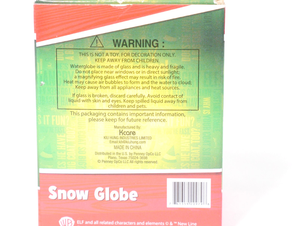 ELF Snow Globe 2.5" tall