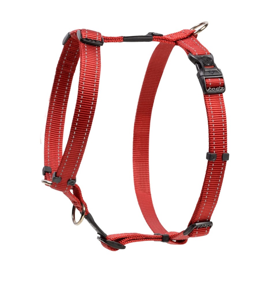 Reflective Adjustable Dog H Harness Large Red, Pet Walking Training Accessory