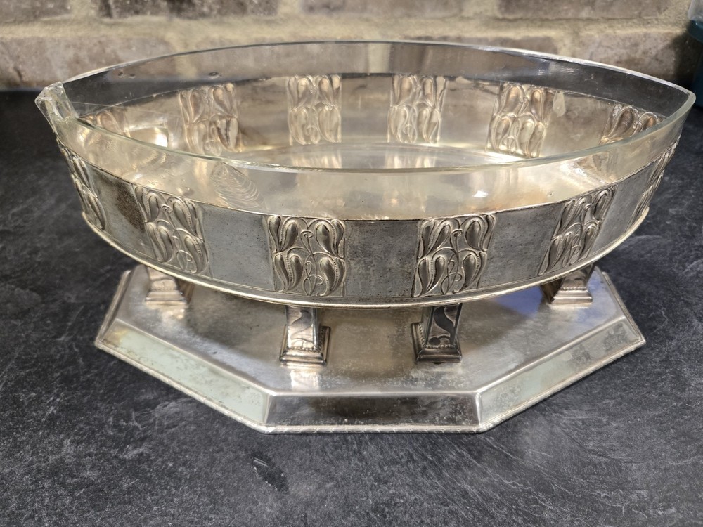 Emanuel Josef Margold Centerpiece Stand Lenk Austria c1913 Silverplate