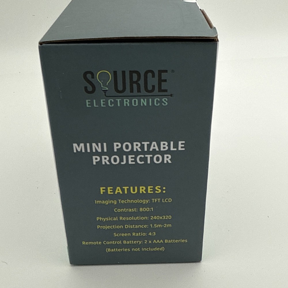 New Source Electronic Portable Projector Mini 6” NIB TFT LCD W/remote Bundle