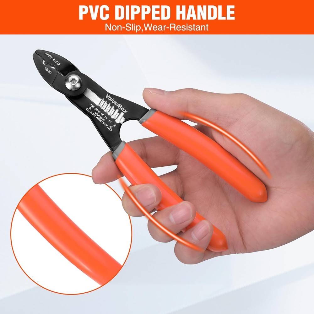 Valuemax 4-in-1 Wire Stripper Tool, Stripper, Crimper, Wire...