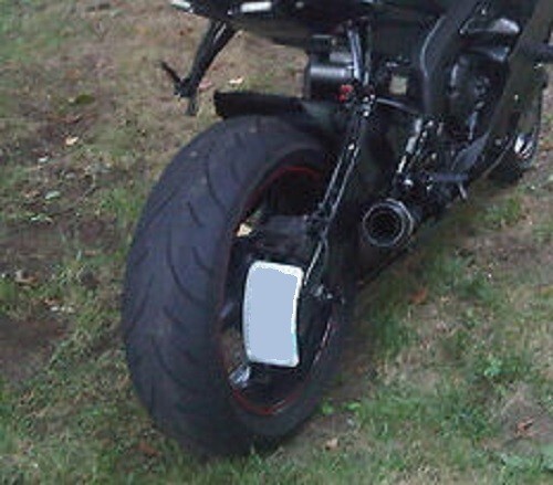 Curved License Plate Relocation Holder Tag Bracket for Suzuki Hayabusa 1999-now