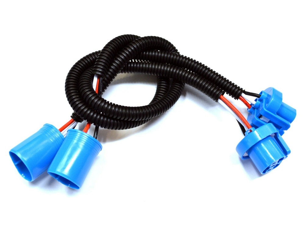 Extension Wire P 9007 HB5 Two Harness Head Light Bulb Replace Connector Socket