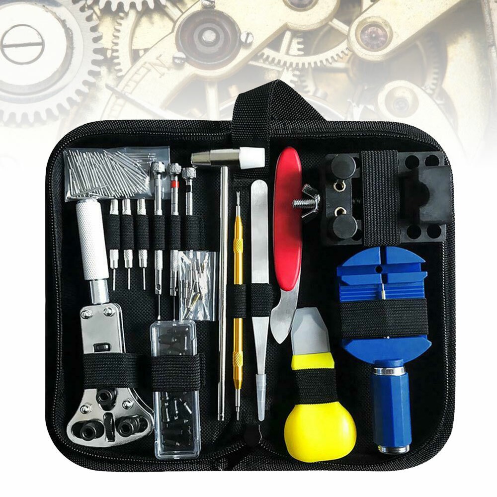 147Pcs Watch Repair Back Case Pin Link Spring Strap Remover Opener Tool Kit Set