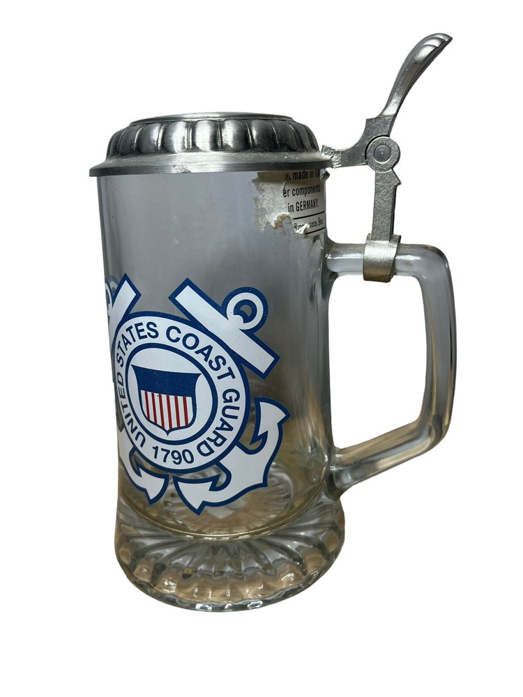 U.S. Coast Guard Glass Stein