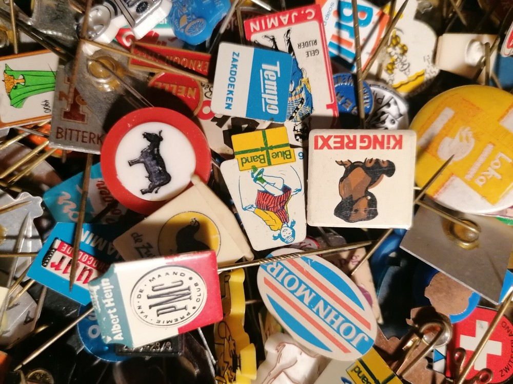 Metal stick pins. 100 European Vintage Metal Stick Pins. Rare, vintage, pins.