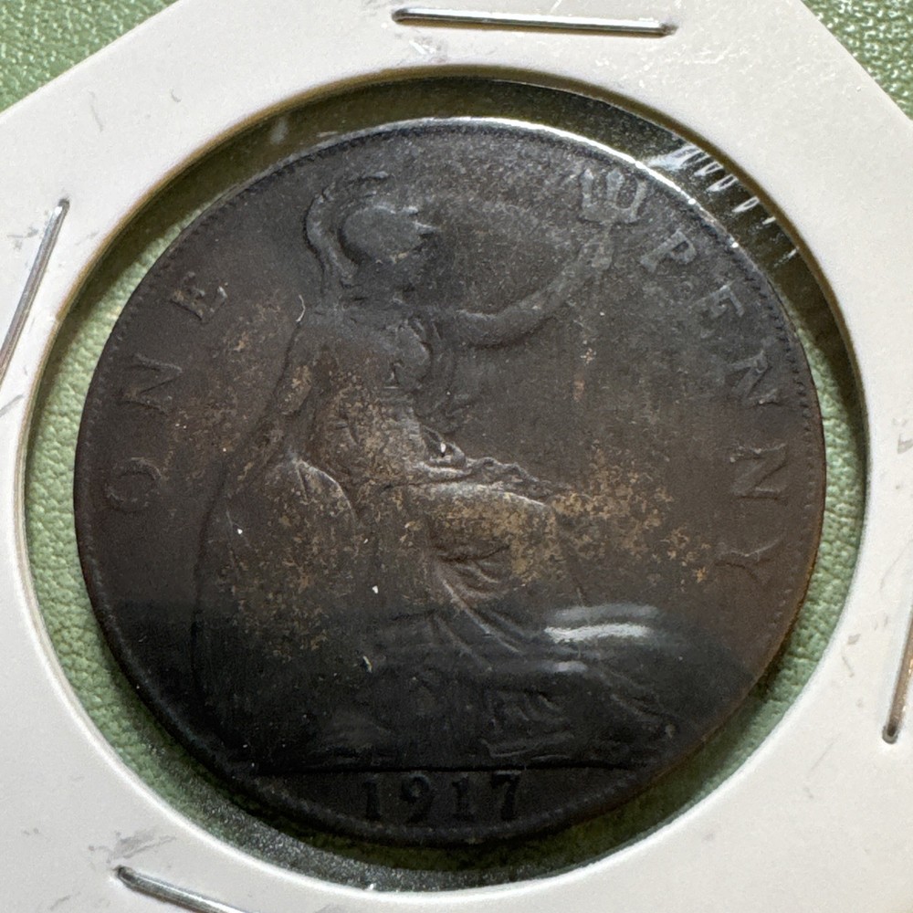 1917 Great Britain Penny Coin George V