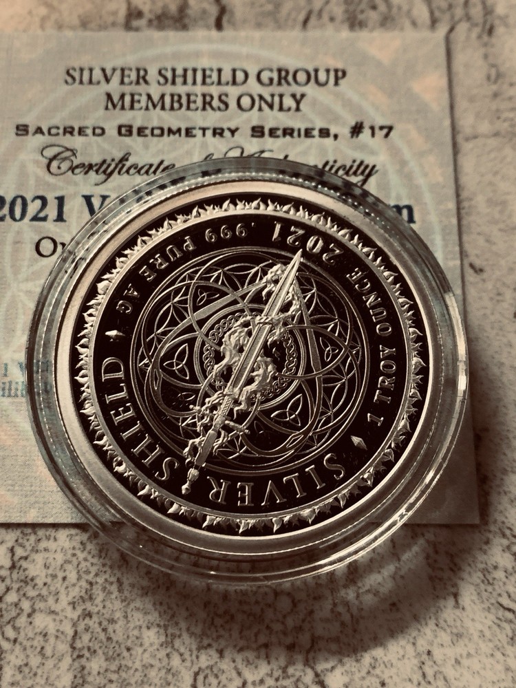 1oz 2021 Vector Equilibrium Silver Shield Round