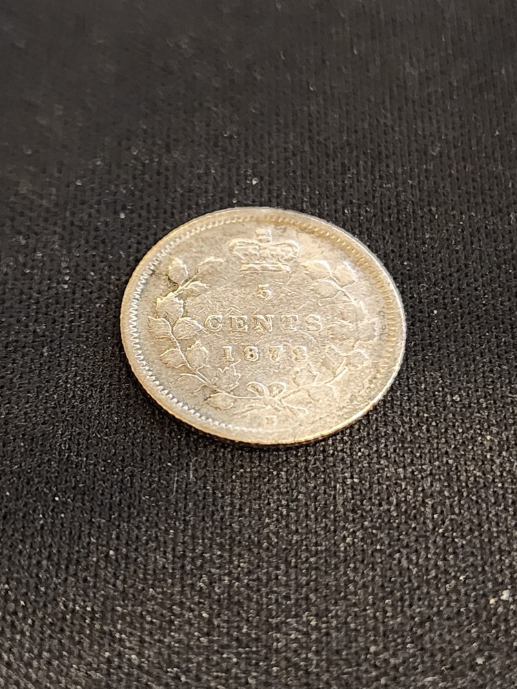 1872H Canada 5 Cents Silver Coin